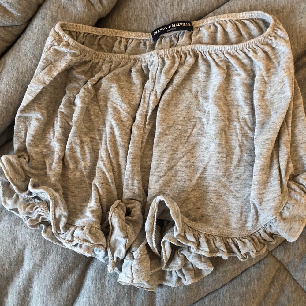 grey brandy melville flowy shorts